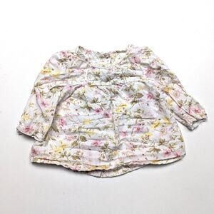 Janie and Jack Top Baby Girls Size 3-6m Floral Long Sleeve